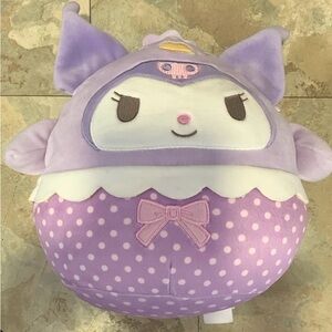 Lavender Polka Dot Plush Character Pillow